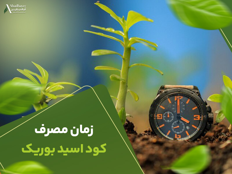 زمان مصرف کوداسیدبوریک